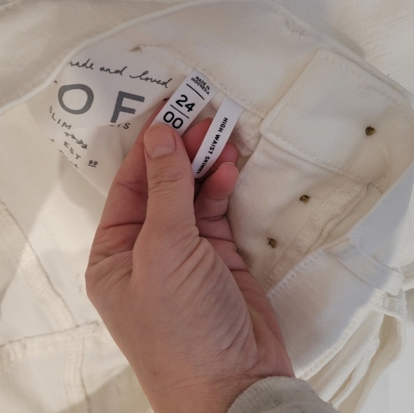 Loft White Jeans Modern High Rise Slim Size 00/24 NWOT - Picture 6 of 7